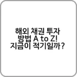 해외 채권 투자 방법 초보자를 위한 설명 자료